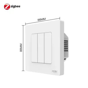 Alternative view of Întrerupător inteligent MOES ZigBee RF pentru jaluzele rulante, perdele electrice și motor pentru obloane, suportă programare și control la distanță