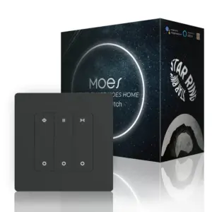 Întrerupător inteligent MOES ZigBee RF pentru jaluzele rulante, perdele electrice și motor pentru obloane, suportă programare și control la distanță