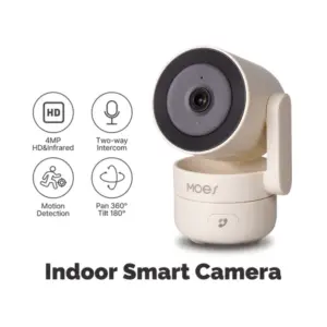 Camera WiFi de interior Tuya 4MP pentru supraveghere cu Night Vision si Detectie Miscare