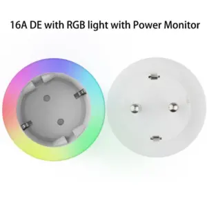 Priză inteligentă Wi-Fi Moes  cu monitorizare consum și indicator LED RGB