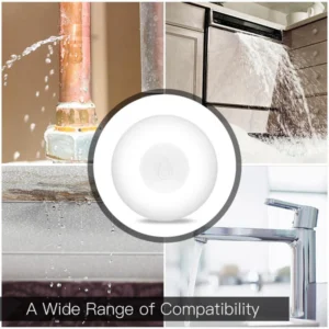 Alternative view of Senzor de Inundatie Zigbee 3.0 MOES, detectie ultra-rapida, design discret, culoare albă, dimensiuni compacte