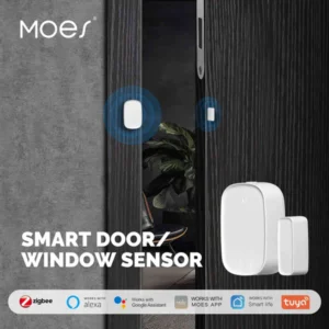 Alternative view of Senzor ZigBee de alarma cu contact pentru fereastra sau usa - detector de securitate pentru casa inteligenta